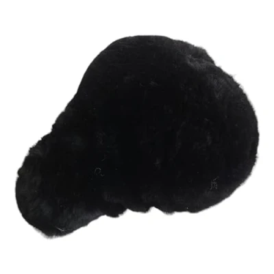 Afbeelding van Naturasan fietszadelhoes van lamsvacht Merino lamswol Warme winterstoelhoes (zwart, 27 x 24,5 cm (maat S))