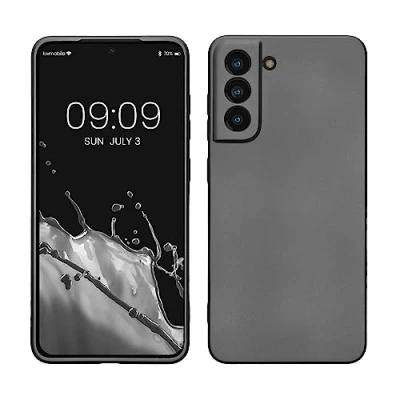 Afbeelding van kwmobile telefoonhoesje geschikt voor Samsung Galaxy S21 FE Hoesje smartphone Back cover in metallic grijs