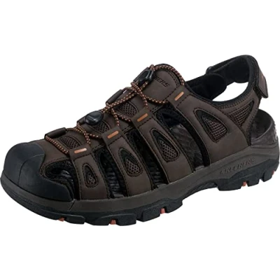Afbeelding van Skechers Tresmen Fisher Outdoorsandalen, Heren, Maat: 43, Chocolate Textiel/ synthetisch