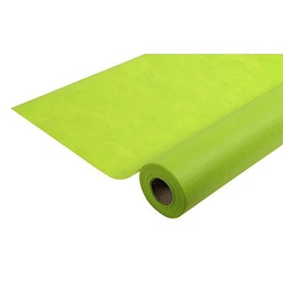 Afbeelding van Pro Nappe Art.nr. R781031I Wegwerp tafelkleed van Spunbond vlies rol met 10 m lengte x 1,20 breedte kleur kiwi groen materiaal scheurvast, waterafstotend en afwasbaar