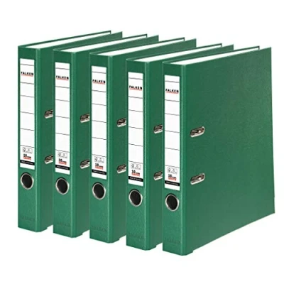 Afbeelding van Falken Plastic map 5 pack, smal, groen, 3 of stuks