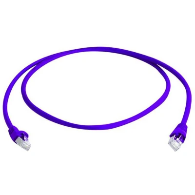 Afbeelding van Telegärtner L00000A0226 RJ45 Netwerkkabel, patchkabel CAT 6A S/FTP 1.00 m Lila Vlambestendig, Snagless, Pair afscherming, Afgeschermd (dubbel), Halogeenvrij,