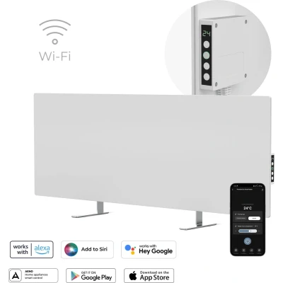 Afbeelding van AENO GH3S slimme Infrarood verwarmingspaneel LED scherm Red Dot winnaar 2023 voor design en verwarmingstechnologie Bluetooth WIFI 700 Watt Elektrische kachel Verwarmingsplaat + convectie Wit