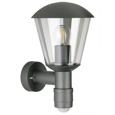 Afbeelding van Buiten wandlamp antraciet bewegingsmelder aluminium