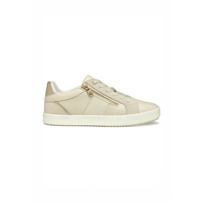 Afbeelding van Geox D Blomiee Sneakers laag, Dames, Maat: 41, Papyrus light sand Leer/ synthetisch