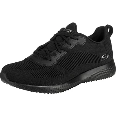 Image de Skechers Bobs Squad Total Glam, Baskets pour femme, 35 EU,Noir Black Engineered Knit Blk