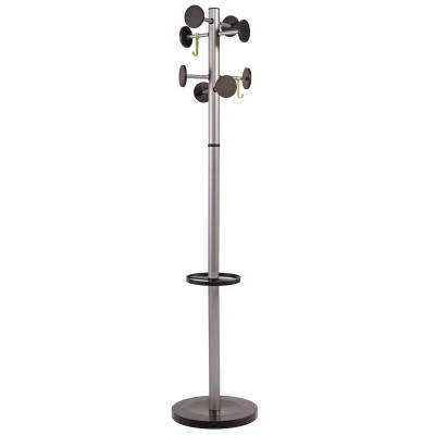 Image de Alba portemanteau acier 8 pateres coloris gris metal