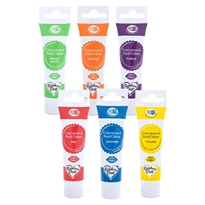 Afbeelding van RAINBOW Dust ProGel Suikerpasta voor glazuur, 6 verpakkingen