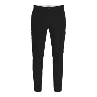 Image de JJ REBEL Jrebmichael Slim Show Noos Pantalon cargo pour homme, Noir, 28W / 30L