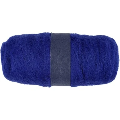 Afbeelding van Gekaarde wol, 100 gr, royal blue