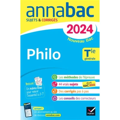 Image de Annales du bac Annabac 2024 Philo Tle générale