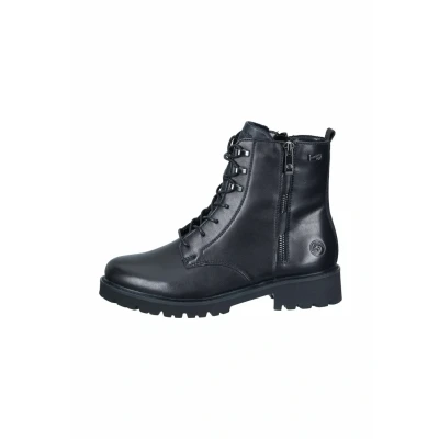 Afbeelding van Remonte Zwarte Leren Veterboots Dames Zwart 41