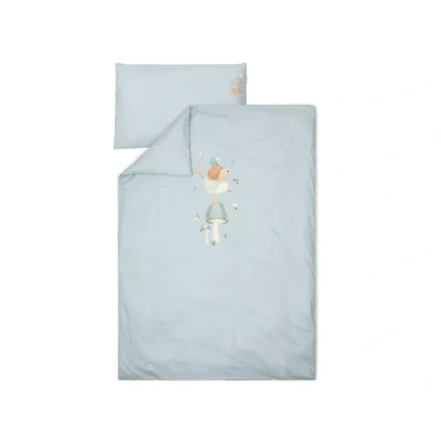 Afbeelding van Little Dutch Forest Friends Denim Blue Dekbedovertrek 1 persoons 140 x 200 cm Blauw