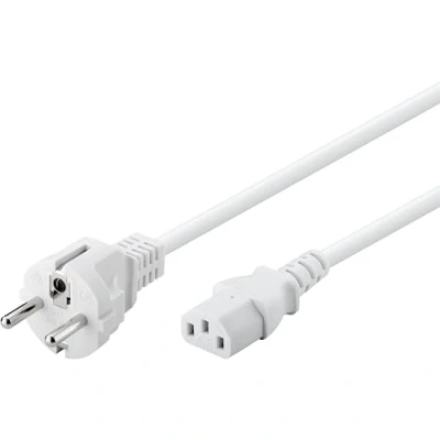 Afbeelding van Stroomkabel schuko naar C13 2m wit