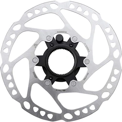 Afbeelding van Shimano Remschijf Steps Rt em600 160 Mm Center lock Rvs Zilver