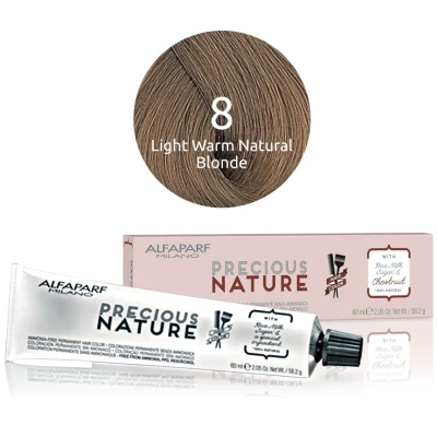 Afbeelding van Alfaparf Precious Nature Ammonia Free Permanent Hair Color 8 60 ml