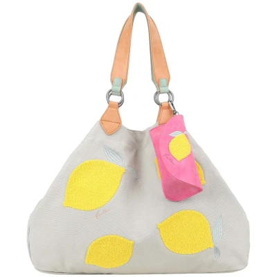 Afbeelding van Fritzi aus Preußen schoudertas Izzy Medium Limited Squeezy Lemon Shoulder Bag beige