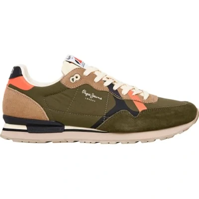 Afbeelding van Pepe Jeans BRIT Cover Sneakers laag, Heren, Maat: 41, Range green Leer en textiel
