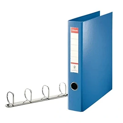 Afbeelding van Esselte 82405 ordner met 4 ringen van polypropyleen A4 55 mm blauw
