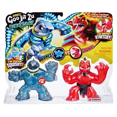 Afbeelding van Grandi Giochi Goo Jit Zu Dino X ray versus pack, dinosaurussen. Twee figuren in doos GJT25000