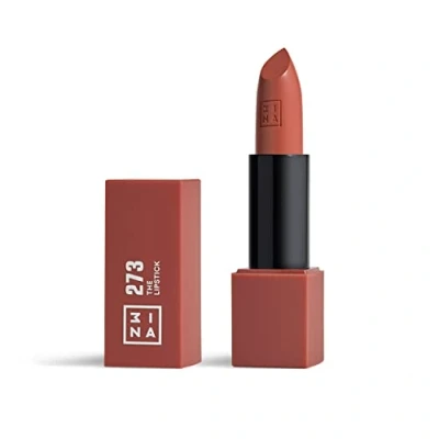 Afbeelding van 3NA MAKEUP veganistisch zonder dierenleed lippenstift 273 helder bruin, romige textuur, ultra gepigmenteerde kleur, magnetische behuizing, vanillegeur