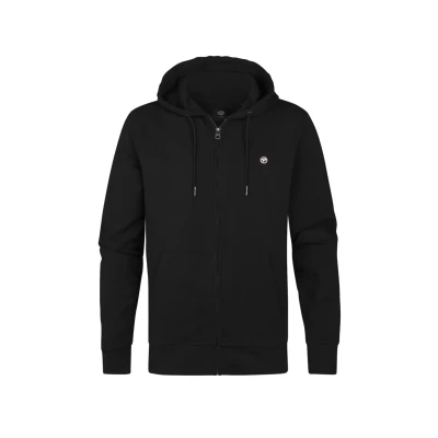 Afbeelding van Petrol Industries Casual Ironwood Sweater met rits, Heren, Maat: Small, Deep black