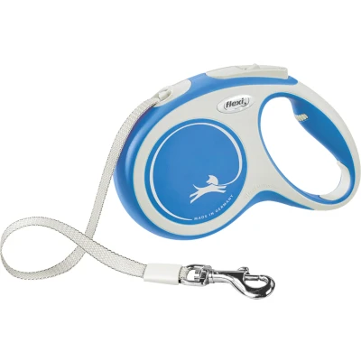 Afbeelding van Flexi Rollijn New Comfort Tape m 5 Hondenriem Blauw&amp;Lichtgrijs