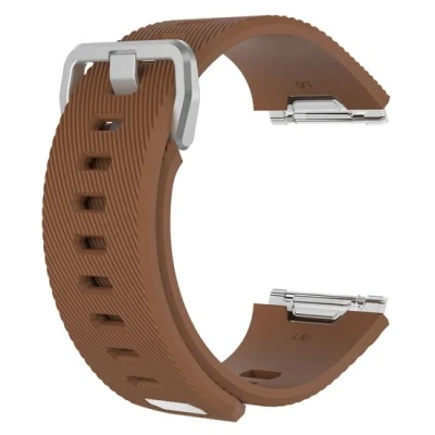 Afbeelding van Fitbit Ionic siliconen bandje met gesp Maat: Large bruin