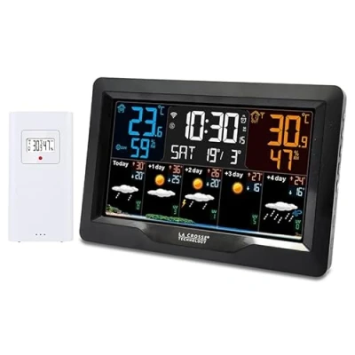 Afbeelding van La Crosse Technology SW403 Weerstation J+4 met wifi en gekleurd display Zwart