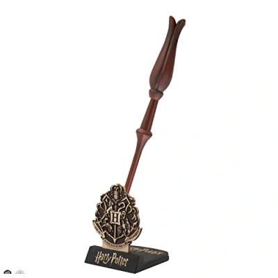Afbeelding van Cinereplicas Harry Potter Luna Lovegood toverstaf pen met sokkel en lenticulaire bladwijzer, officiële licentie