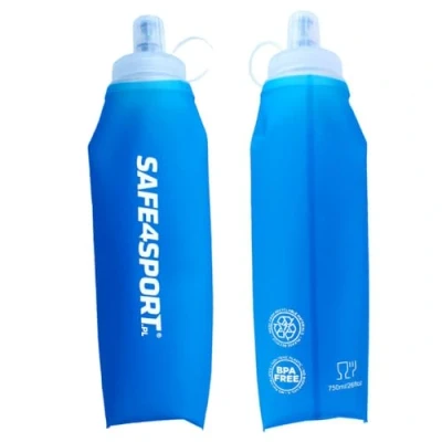 Afbeelding van SAFE4SPORT Soft Flask 750 ml blauw opvouwbare drinkfles zachte TPU sportfles