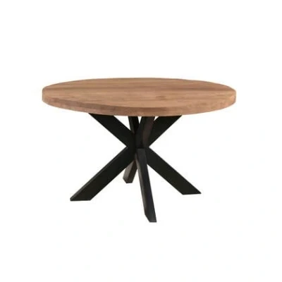 Afbeelding van Livingfurn Eetkamertafel Sturdy Mango Rond 120cm
