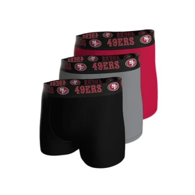 Afbeelding van NFL 49ERS Boxers 3 pack Zwart Grijs Rood Maat L