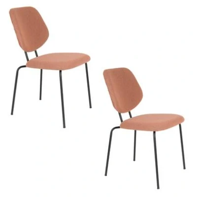 Afbeelding van Housecraft Living Zelo Eetkamerstoelen Roze Set van 2