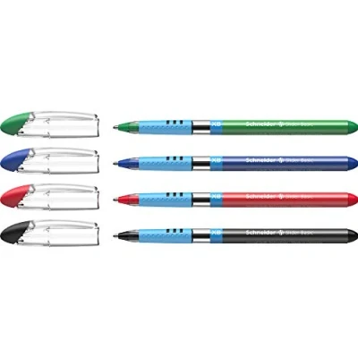 Afbeelding van Schneider balpen Slider Basic XB, etui van 4 stuks (3+1 gratis) in geassorteerde kleuren