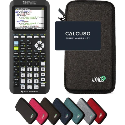 Afbeelding van CALCUSO Basispakket donkergrijs met Grafische Rekenmachine TI 84 Plus CE T Python Edition
