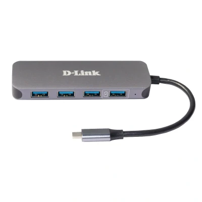 Afbeelding van D Link DUB 2340 USB C (USB 3.2 Gen 2) multiport hub 4 poorten Grijs