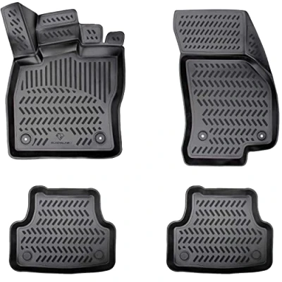 Afbeelding van ELMASLINE 3D rubberen matten voor Skoda Fabia 3 (III) 2014 2021, extra hoge rand, vloermatten, bouwjaar 2014, 2015, 2016, 2017, 2018, 2019, 2020 en 2021