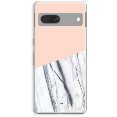 Afbeelding van Case Company® hoesje geschikt voor Google Pixel 7 A touch of peach Soft Cover Telefoonhoesje Bescherming aan alle Kanten en Schermrand