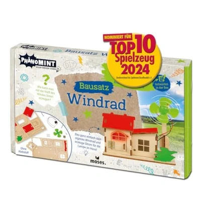 Afbeelding van moses. PhänoMINT Bouwset, windmolen, experimenteerdoos en knutselset, educatief speelgoed voor kinderen vanaf 8 jaar
