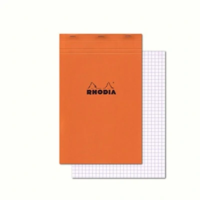 Image de Bloc agrafé 80 feuillets Rhodia N19 Q5 Orange 80F