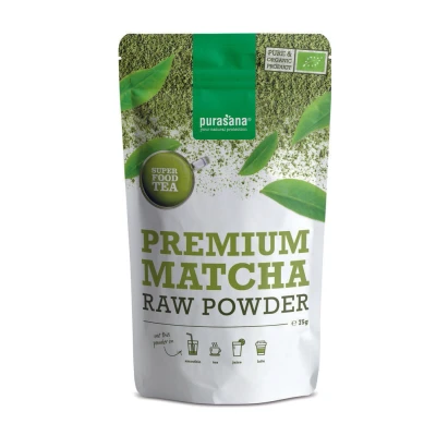 Afbeelding van Purasana Premium Matcha Raw Powder 75g