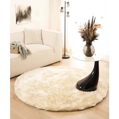 Afbeelding van Rond Shaggy Tapijt/Vloerkleed Spark Crème 300 Cm