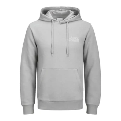 Image de JACK &amp; JONES JJECORP Noos Sweat à capuche avec logo, Gris ultime/détail : petit imprimé, L
