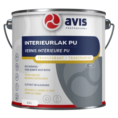 Afbeelding van Avis Polyurethane Mat 2,5 liter Blanke lak &amp; Beits