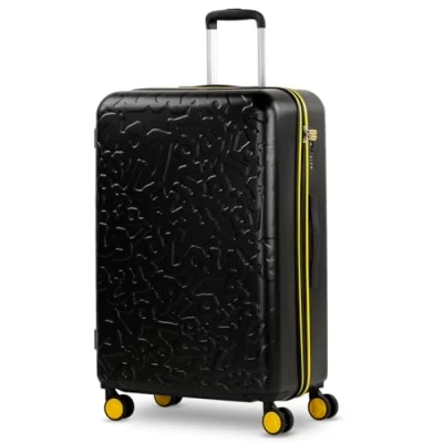 Afbeelding van Lois Koffers. Set van stevige koffer met 4 wielen grote koffer, vliegtuig, bagage voor op reis. reiskoffer. Combinatieslot 171100, zwart