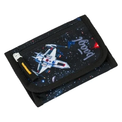 Afbeelding van Baagl Nektasje voor kinderen, portemonnee jongens, mini portemonnee, Pixel Space