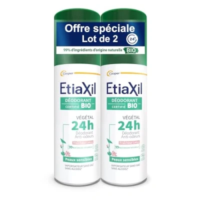 Afbeelding van Etiaxil 24h Organic Plant Deodorant Set van 2 x 100 ml