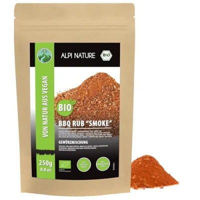 Image de Alpi Nature Épices BBQ BIO au Piment Fumé 250g, Epices BBQ, Marinade Fumée, pour Viande