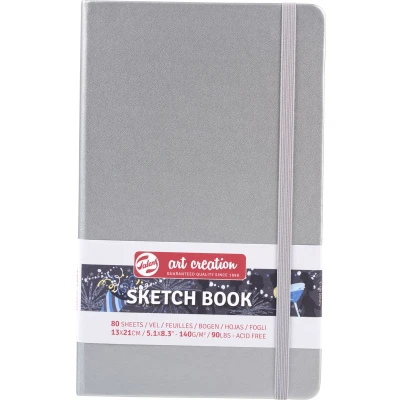 Afbeelding van Talens Art Creation Schetsboek Blinkend Zilver 13 x 21 cm 140 g 80 Vellen